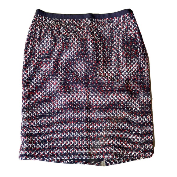 Talbots Dresses & Skirts - Talbots Petite Sz 2P Pencil Skirt Lined Red Navy Blue Knit Straight Career Work